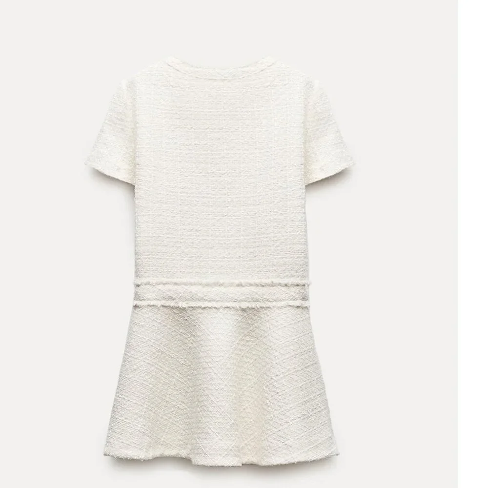BLOGGER'S FAVE! Zara Chanel-like Tweed Mini Dress With Buttons Ecru NWT - Picture 16 of 16